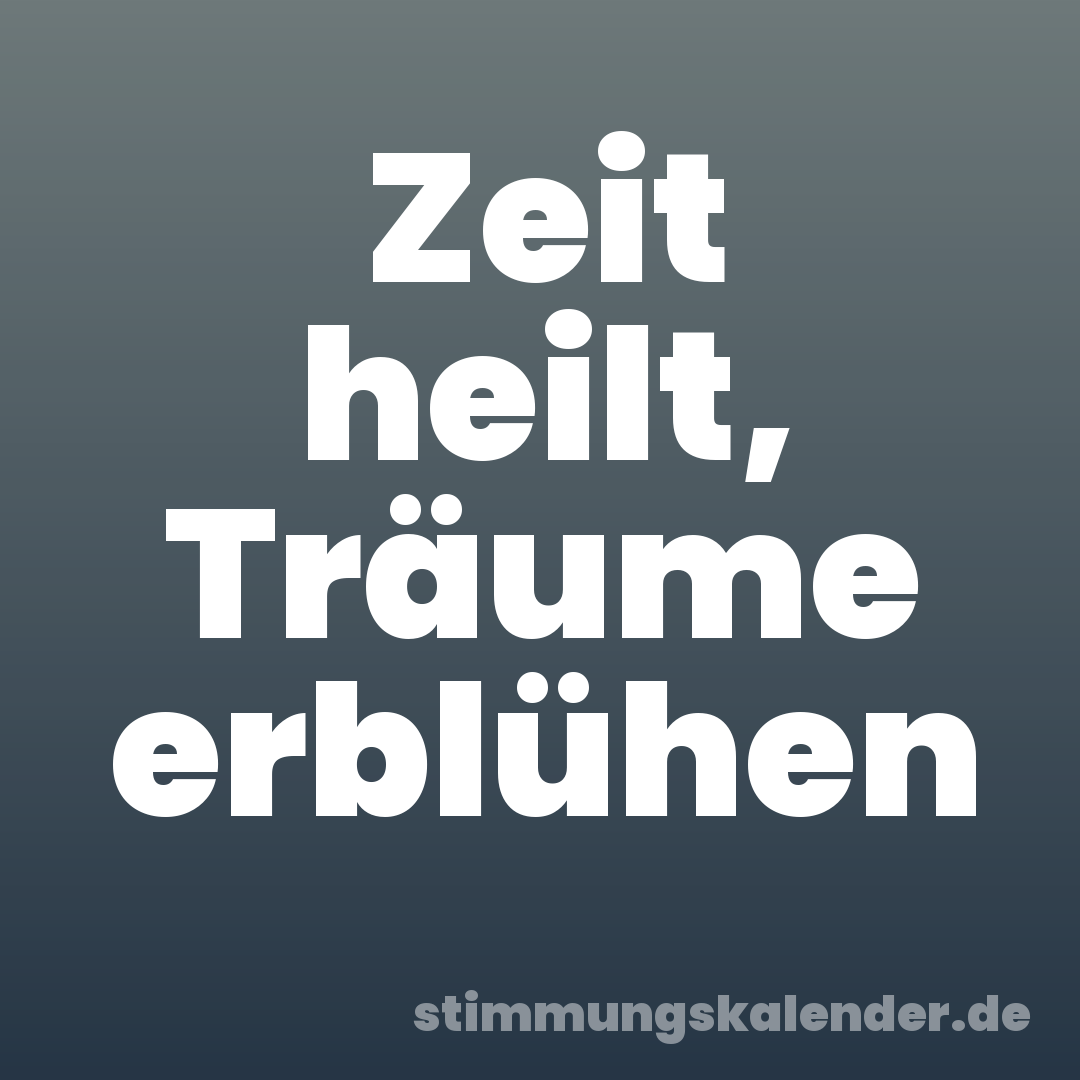 Zeit heilt, Träume erblühen