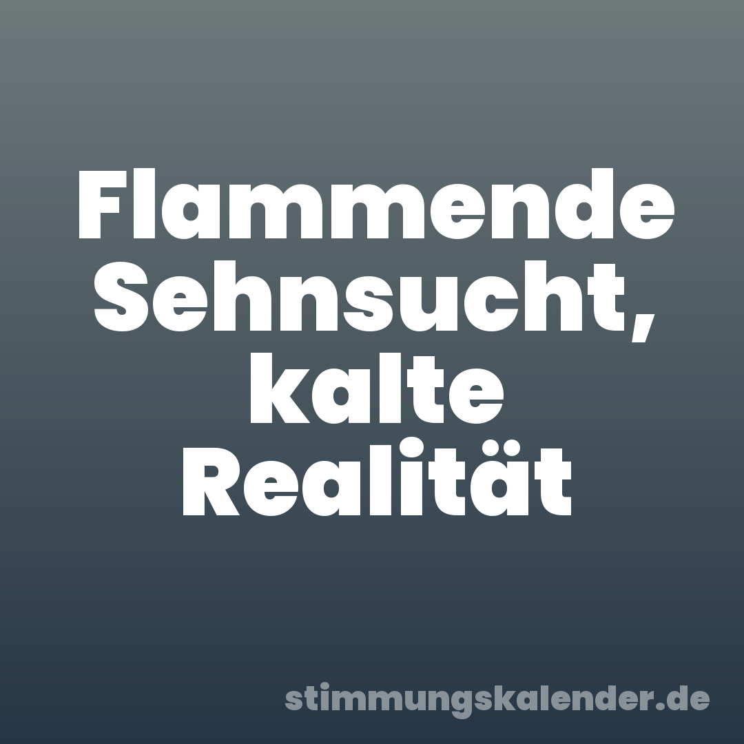 Flammende Sehnsucht, kalte Realität