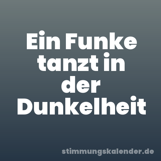 Ein Funke tanzt in der Dunkelheit