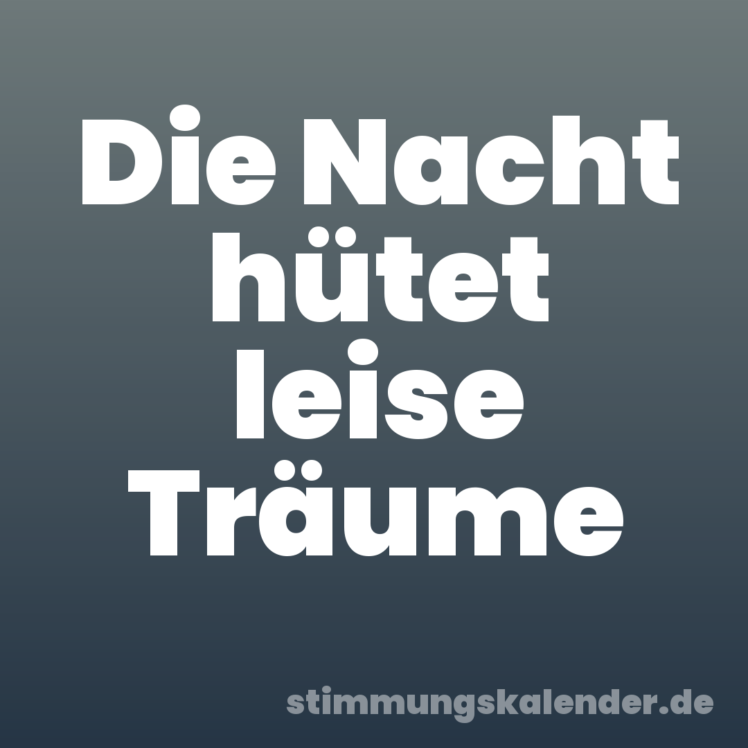 Die Nacht hütet leise Träume
