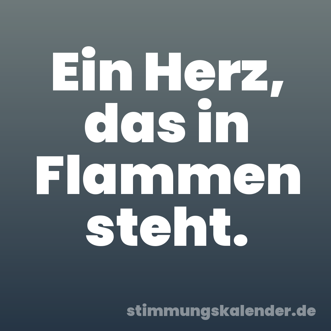 Ein Herz, das in Flammen steht.
