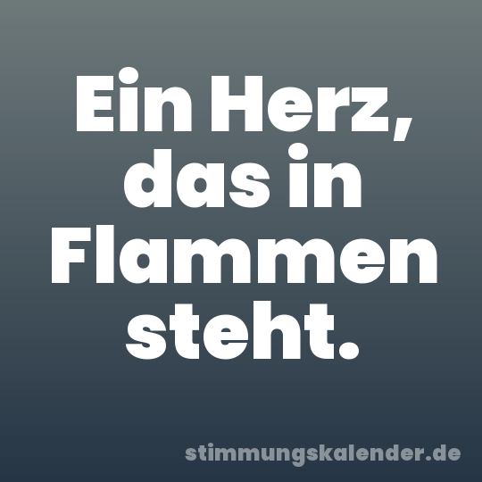 Ein Herz, das in Flammen steht.