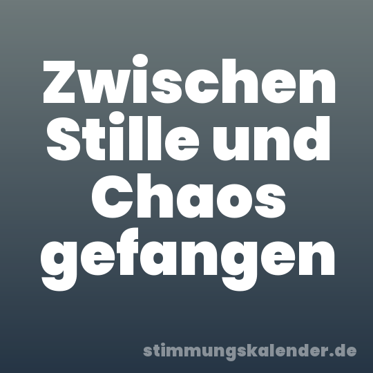 Zwischen Stille und Chaos gefangen