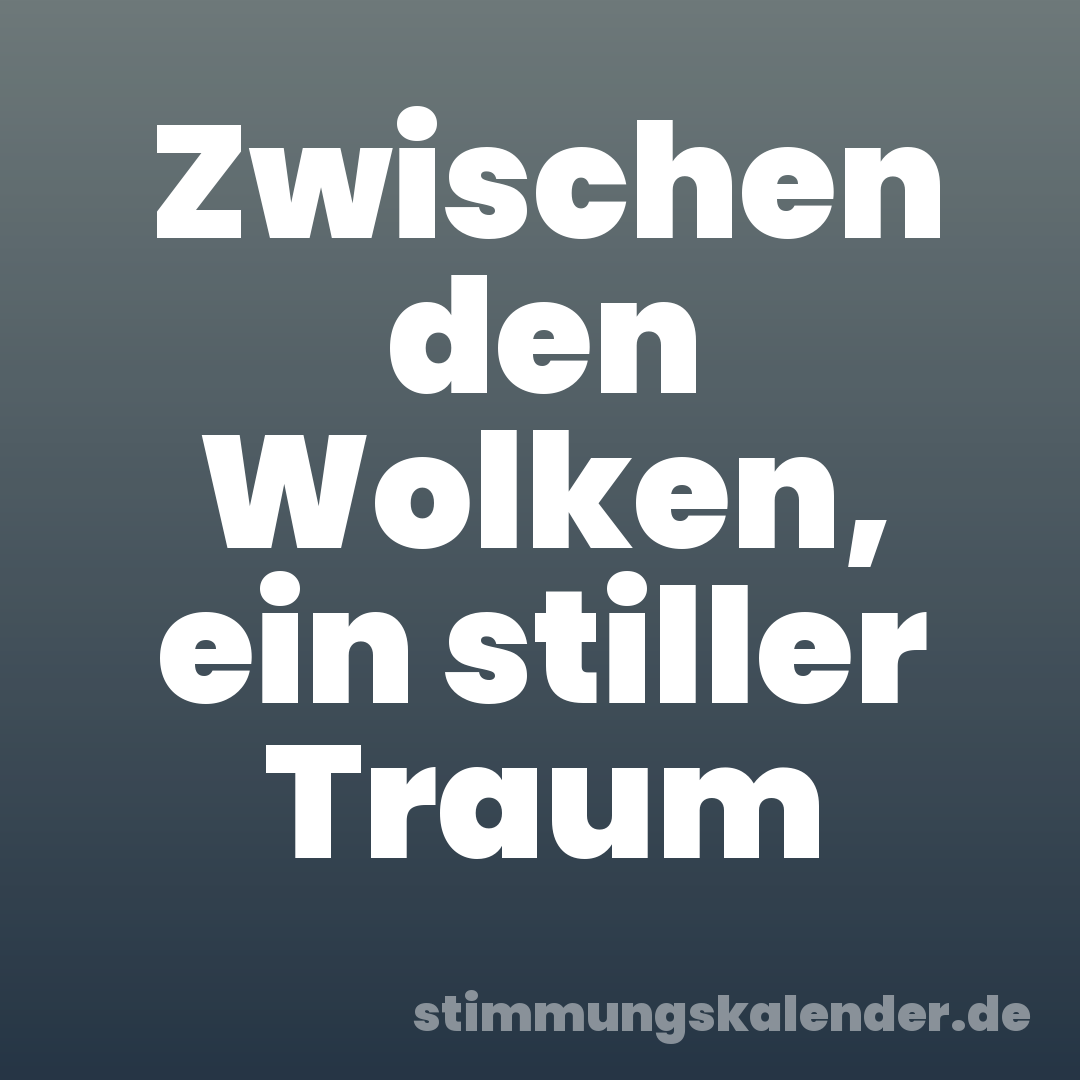 Zwischen den Wolken, ein stiller Traum