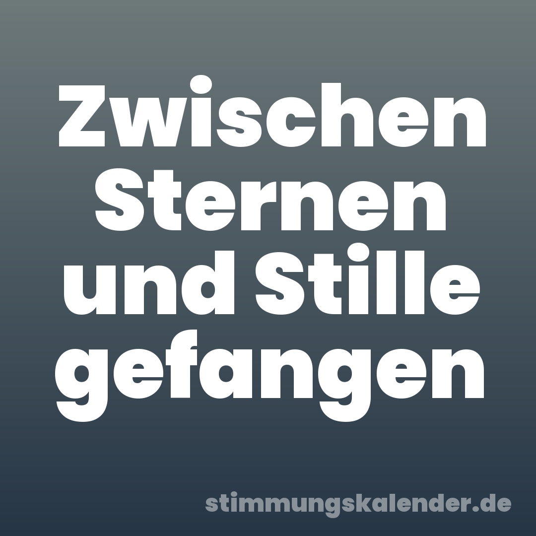 Zwischen Sternen und Stille gefangen