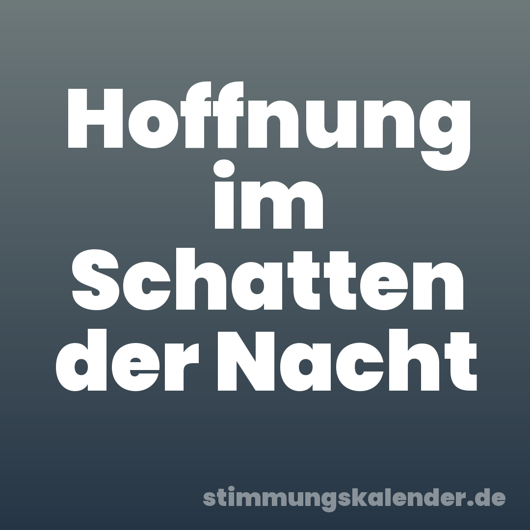 Hoffnung im Schatten der Nacht