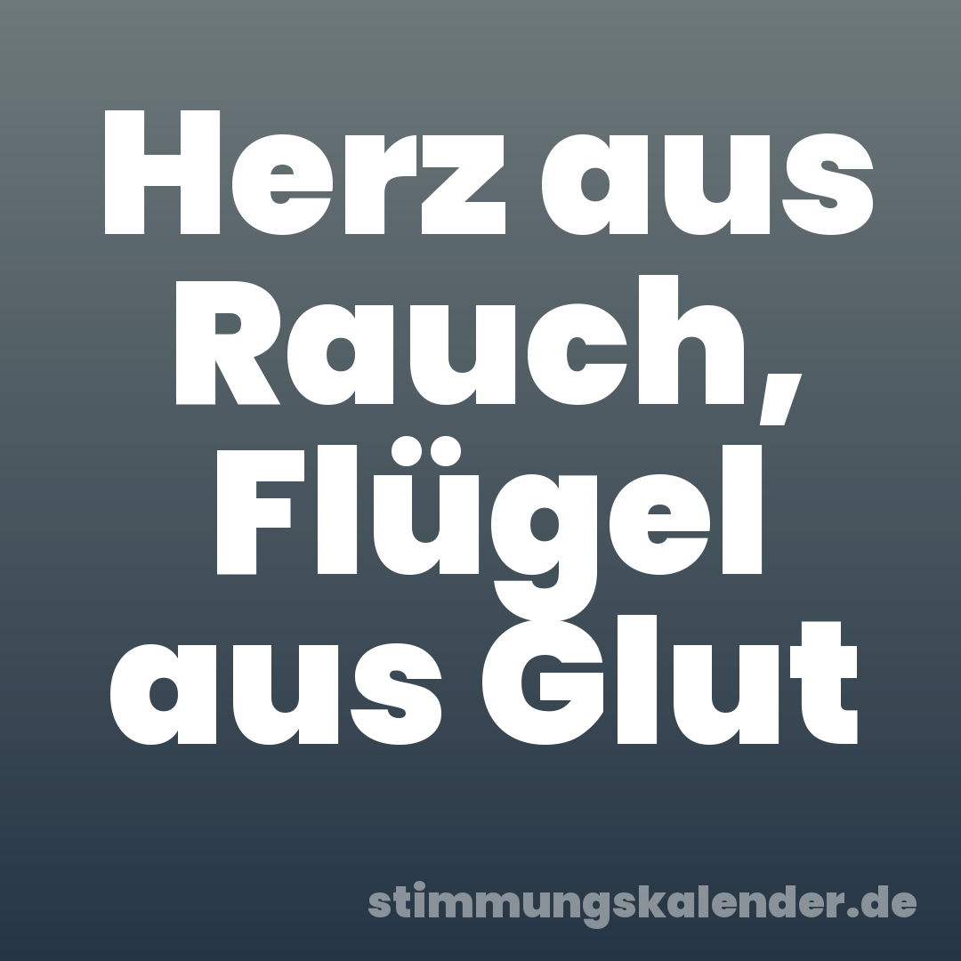 Herz aus Rauch, Flügel aus Glut