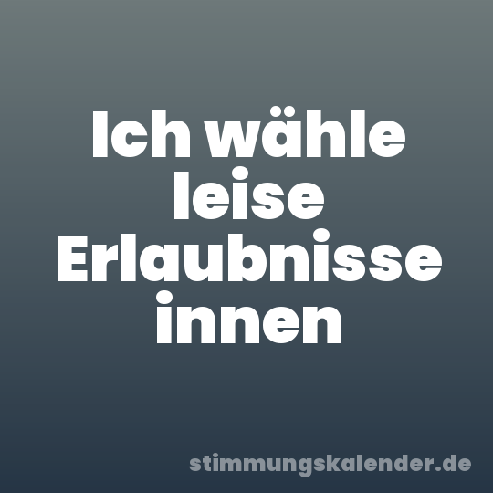 Ich wähle leise Erlaubnisse innen