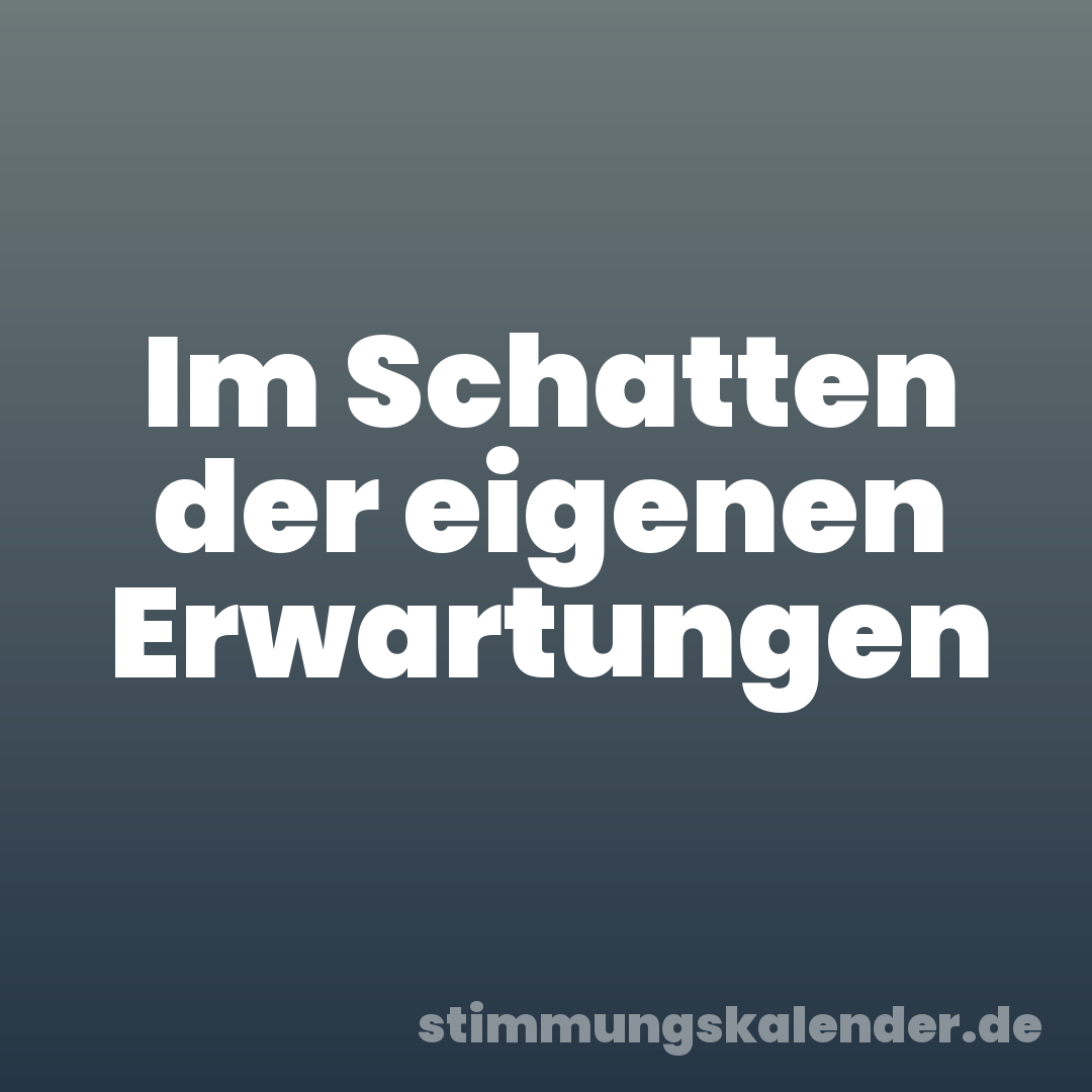 Im Schatten der eigenen Erwartungen