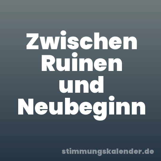 Zwischen Ruinen und Neubeginn