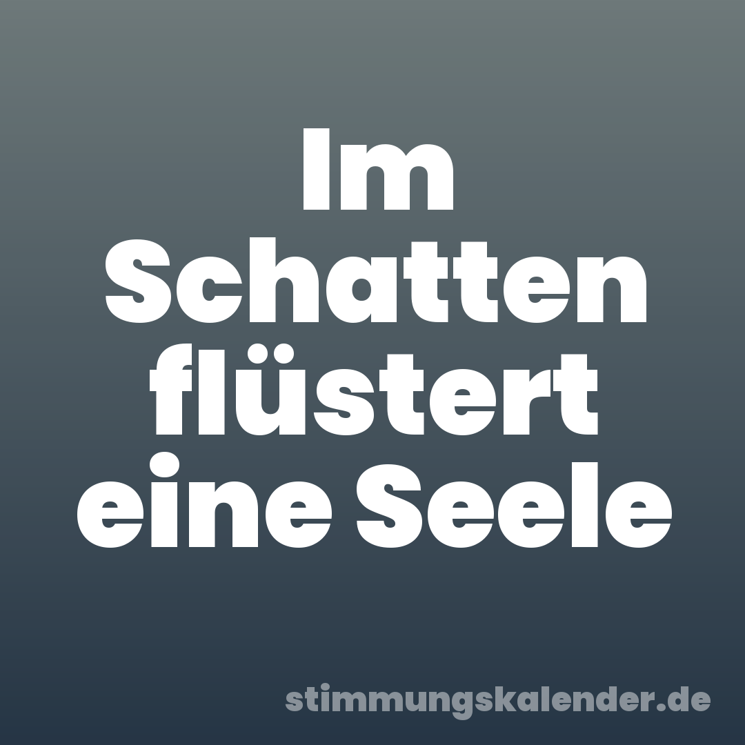 Im Schatten flüstert eine Seele