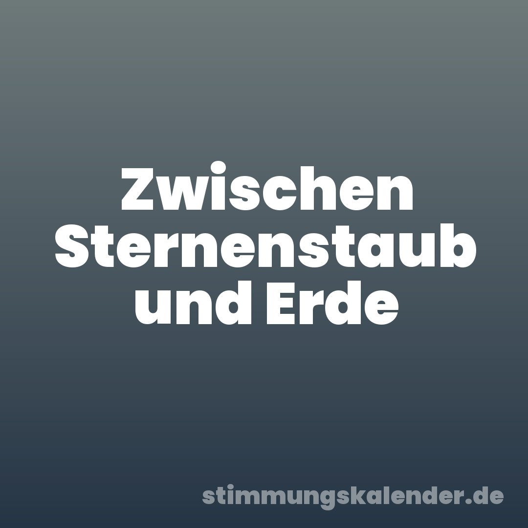 Zwischen Sternenstaub und Erde