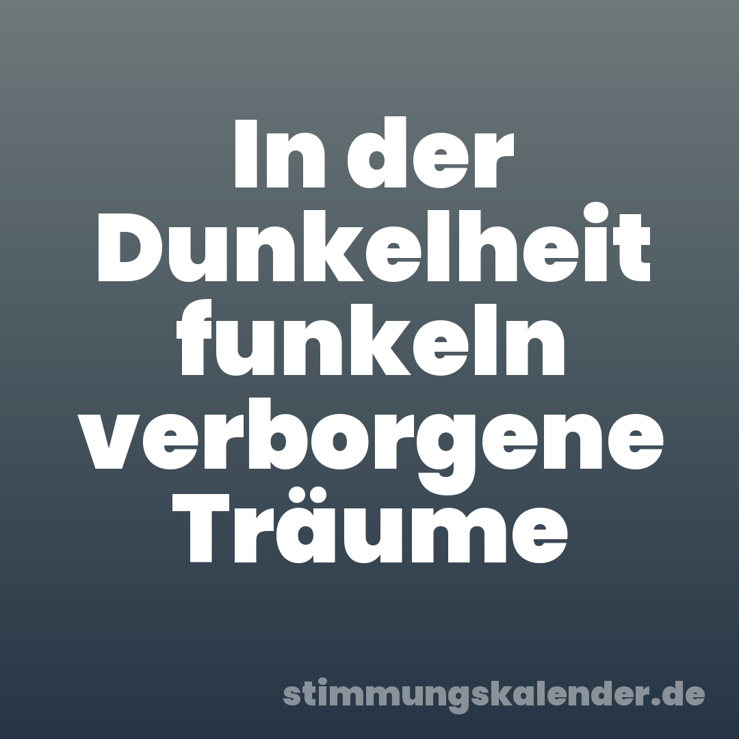In der Dunkelheit funkeln verborgene Träume