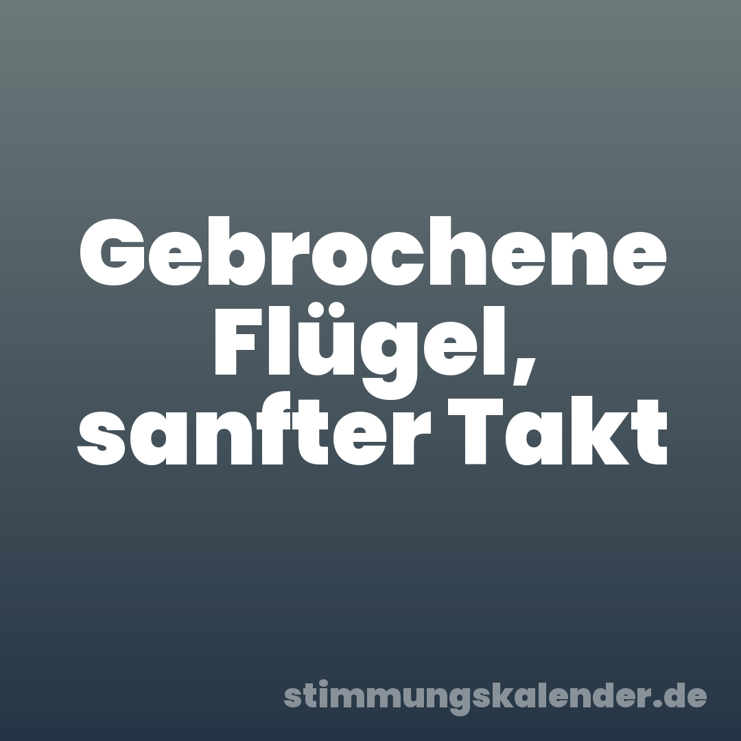 Gebrochene Flügel, sanfter Takt