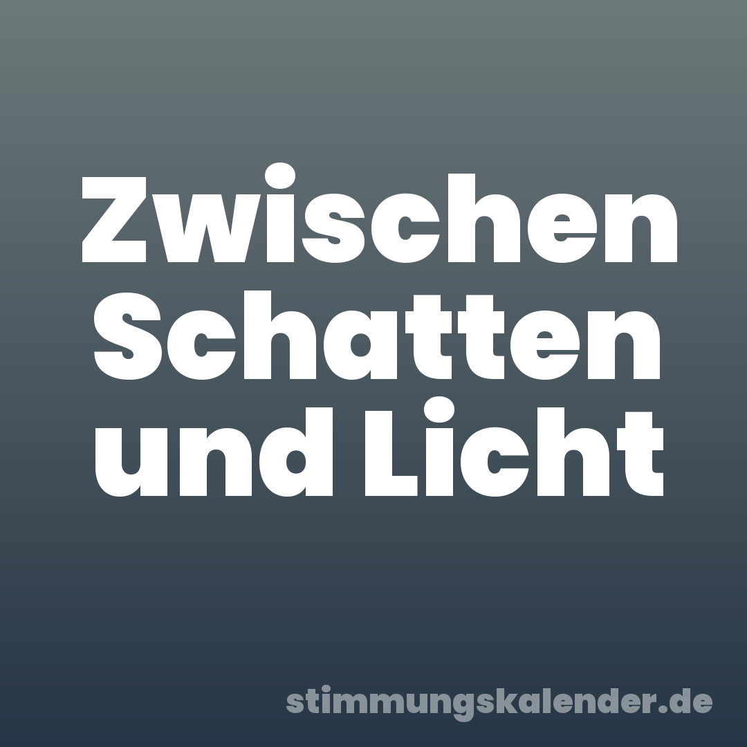 Zwischen Schatten und Licht