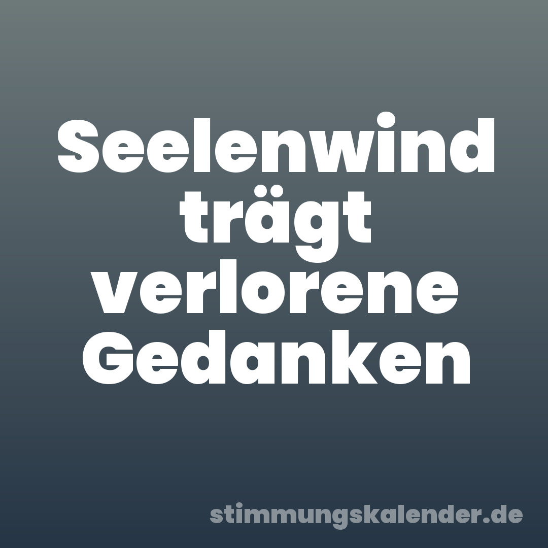 Seelenwind trägt verlorene Gedanken