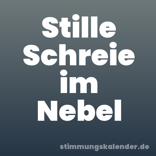 Stille Schreie im Nebel