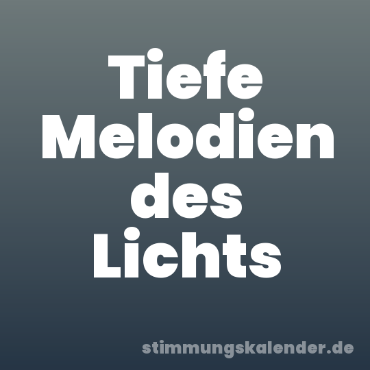 Tiefe Melodien des Lichts