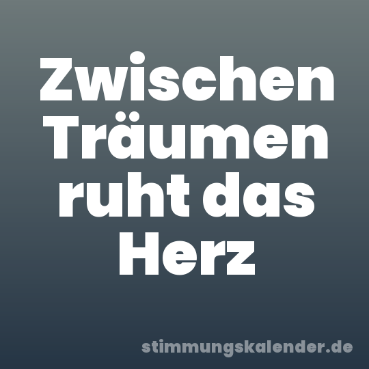 Zwischen Träumen ruht das Herz