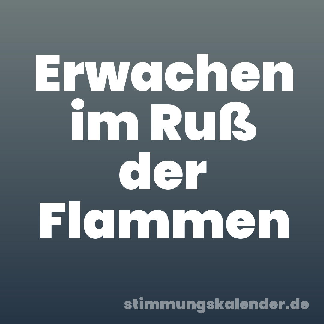 Erwachen im Ruß der Flammen
