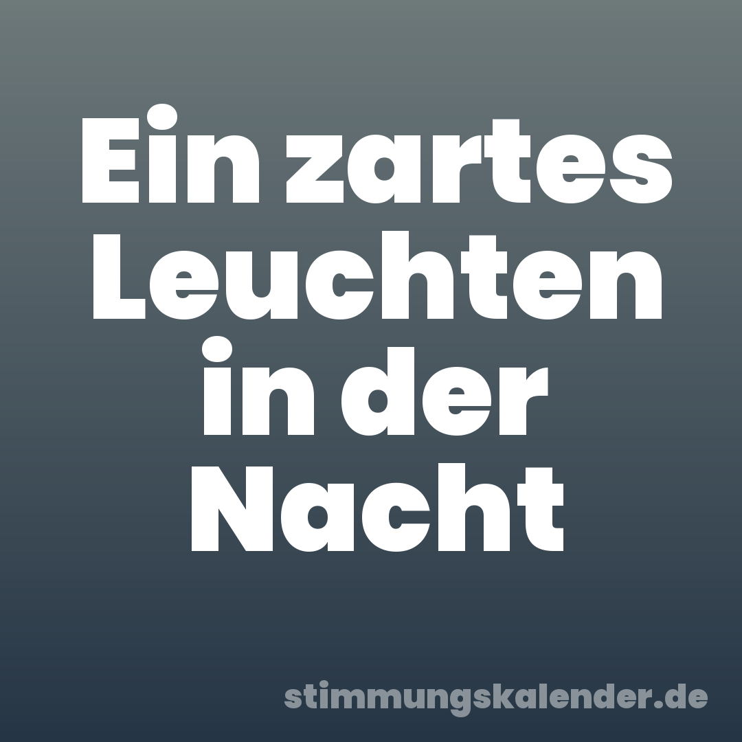 Ein zartes Leuchten in der Nacht