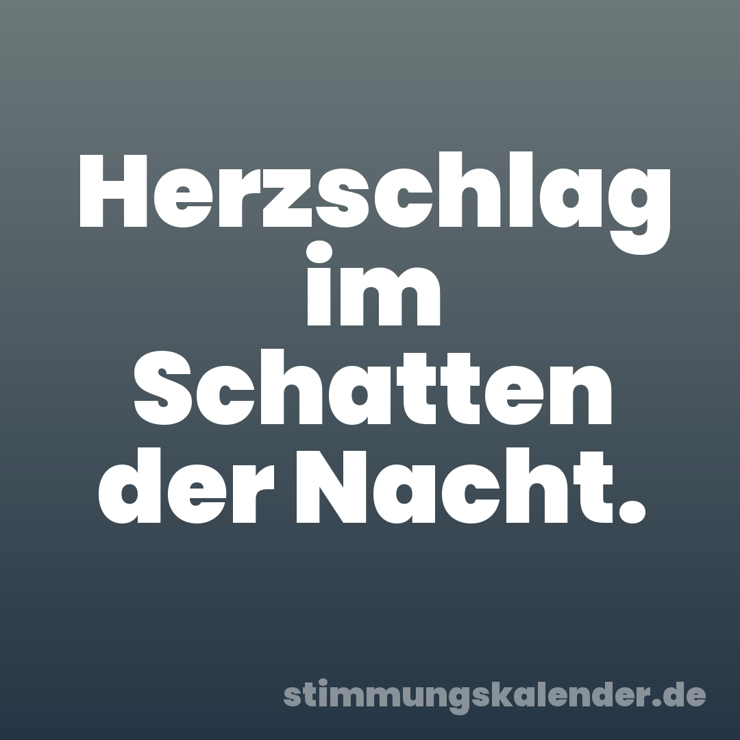 Herzschlag im Schatten der Nacht.