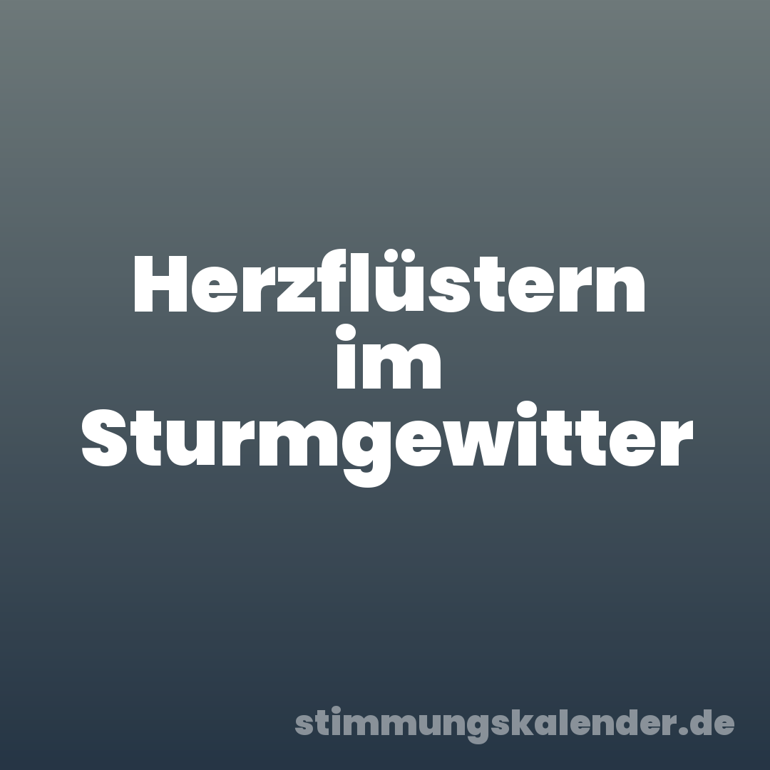 Herzflüstern im Sturmgewitter