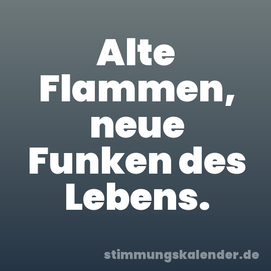 Alte Flammen, neue Funken des Lebens.