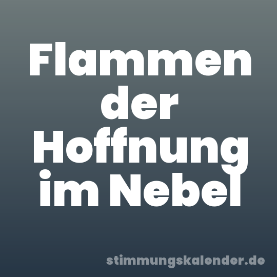 Flammen der Hoffnung im Nebel
