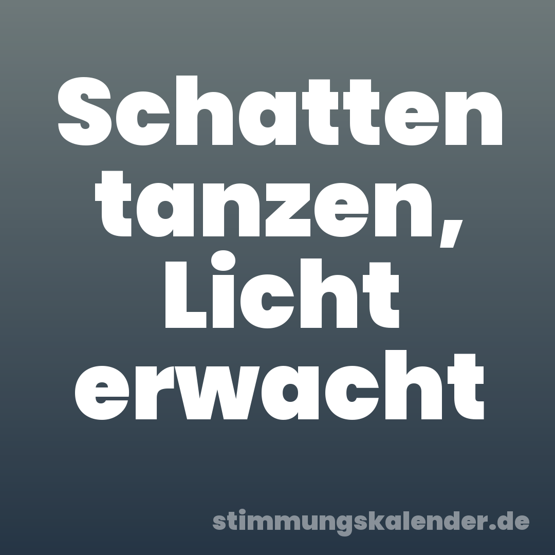 Schatten tanzen, Licht erwacht