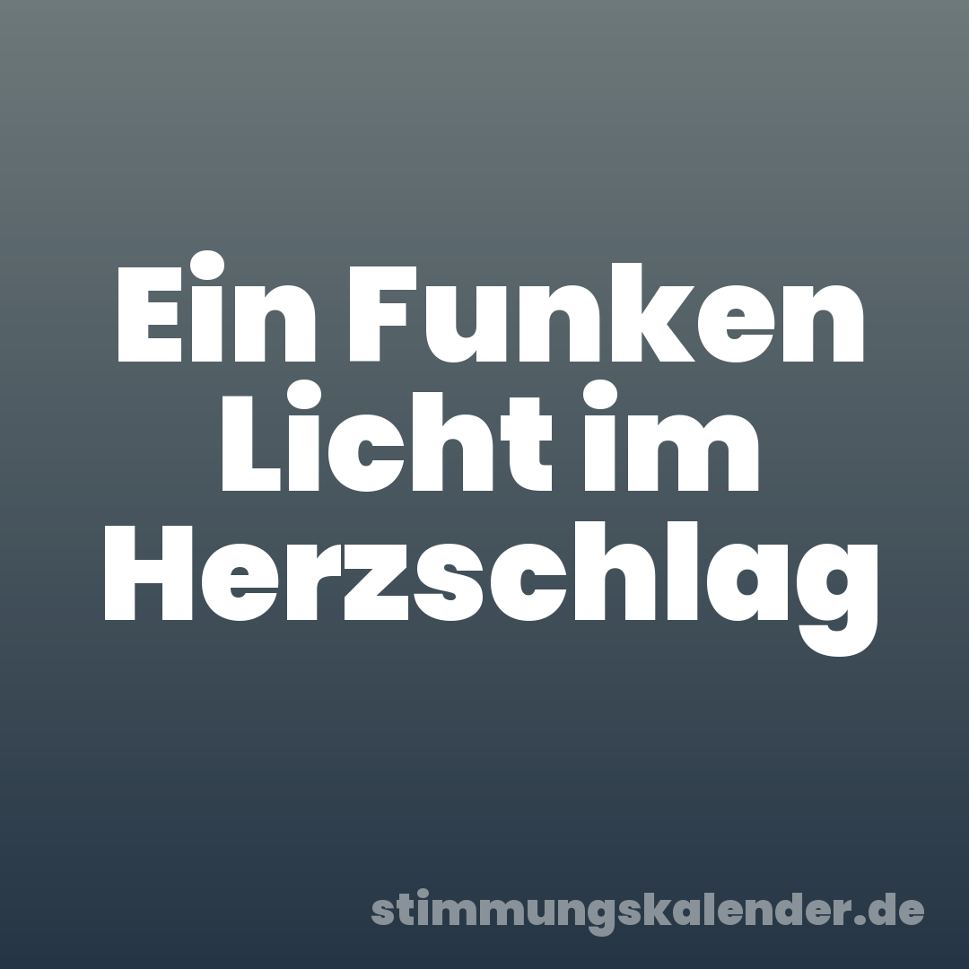 Ein Funken Licht im Herzschlag