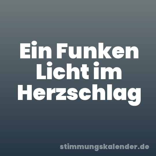 Ein Funken Licht im Herzschlag