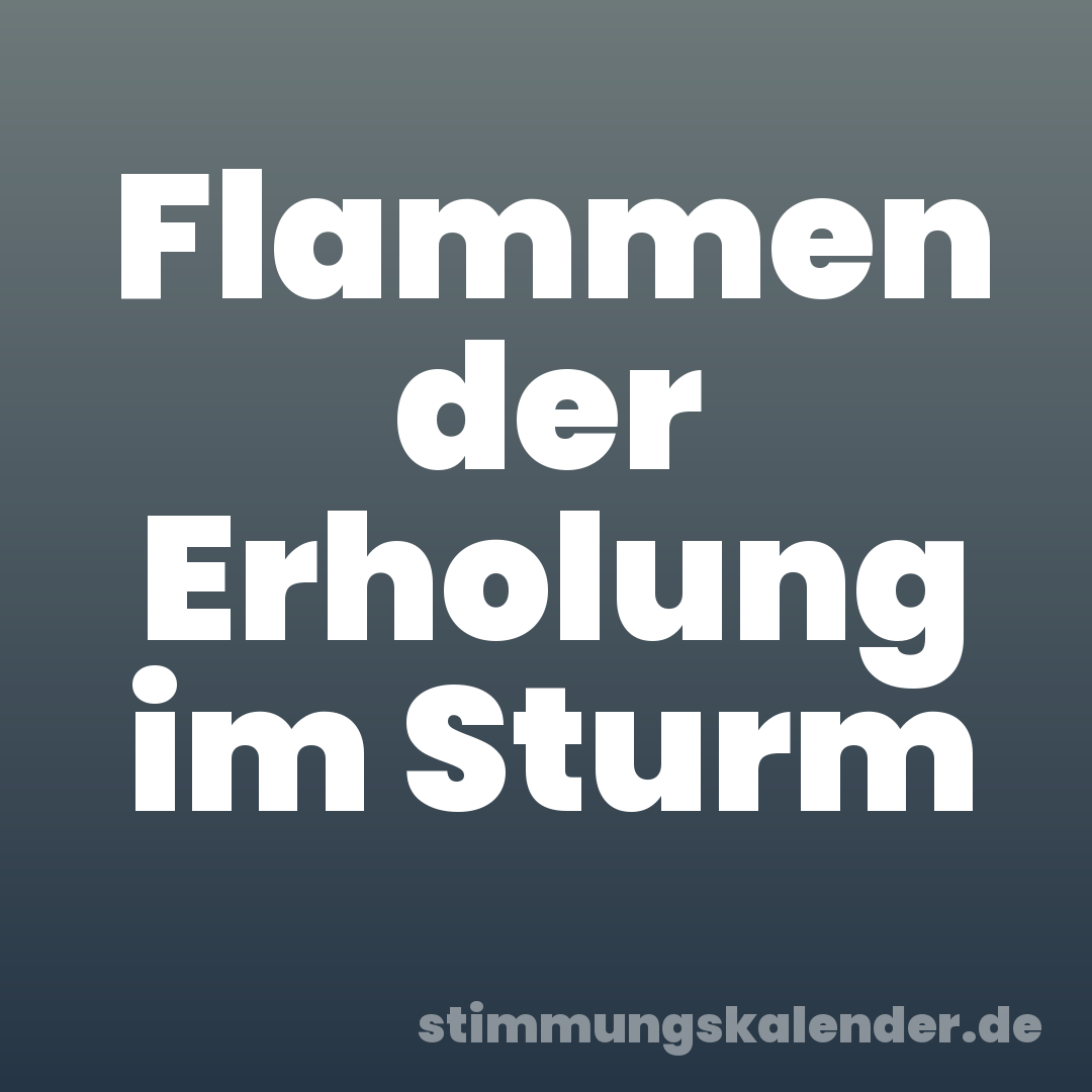 Flammen der Erholung im Sturm