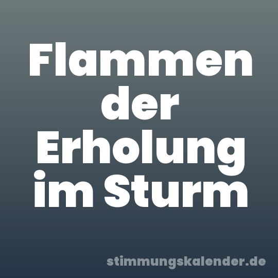 Flammen der Erholung im Sturm