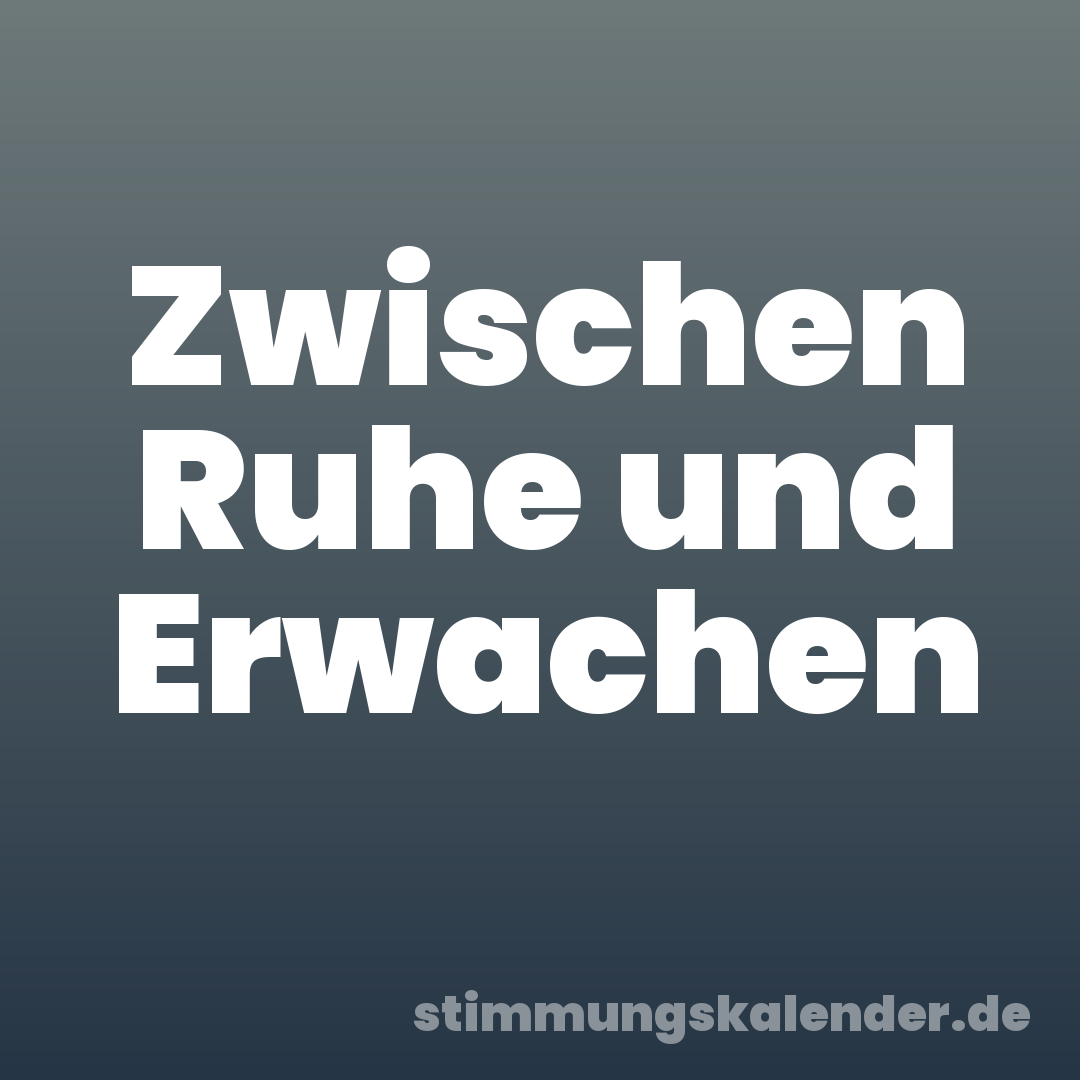 Zwischen Ruhe und Erwachen