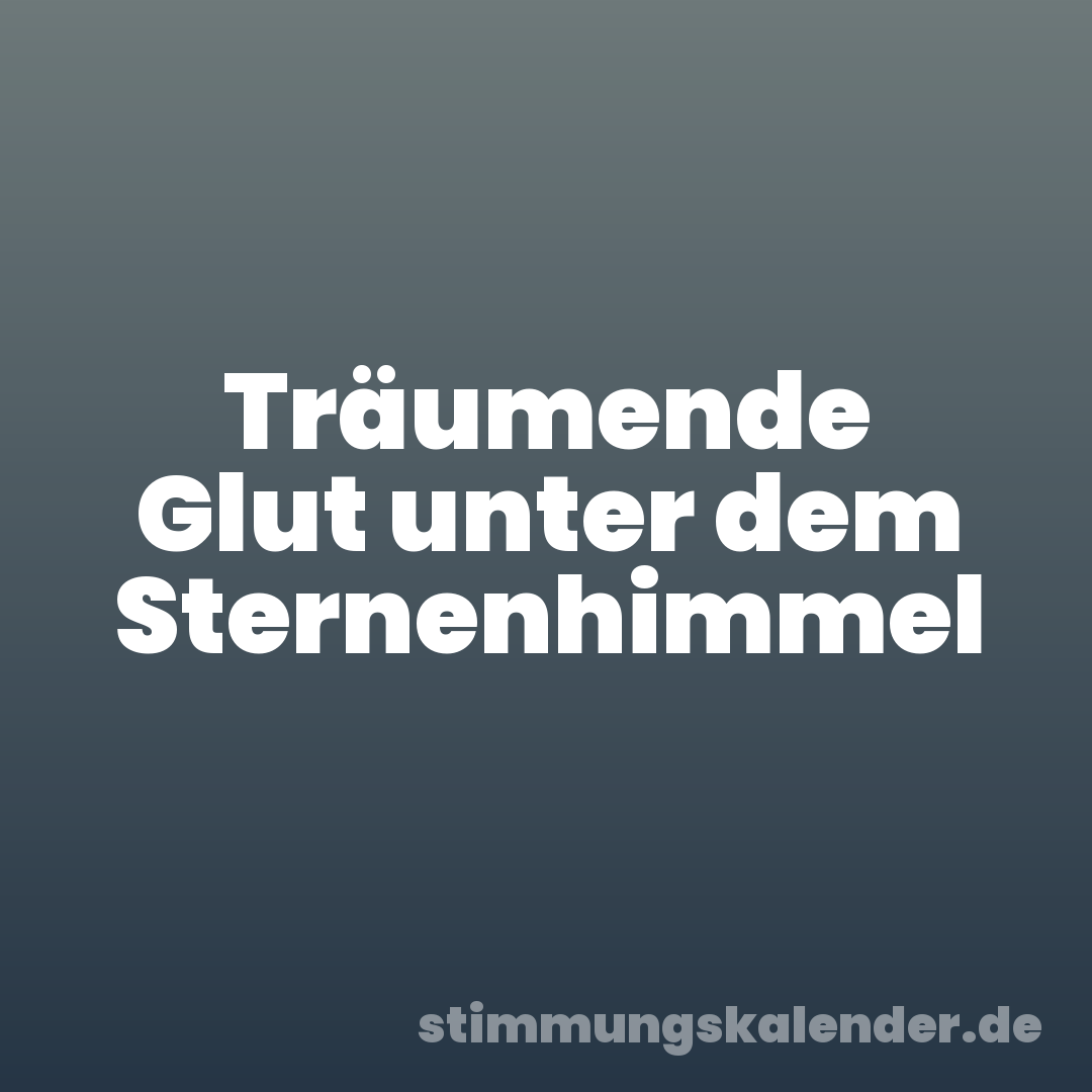 Träumende Glut unter dem Sternenhimmel