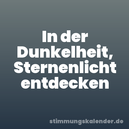 In der Dunkelheit, Sternenlicht entdecken