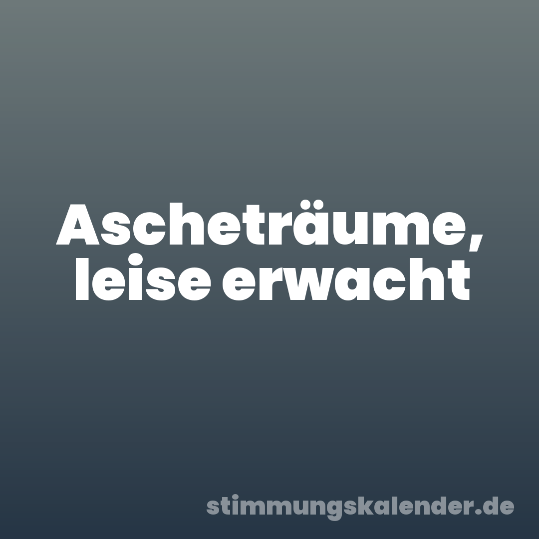 Ascheträume, leise erwacht