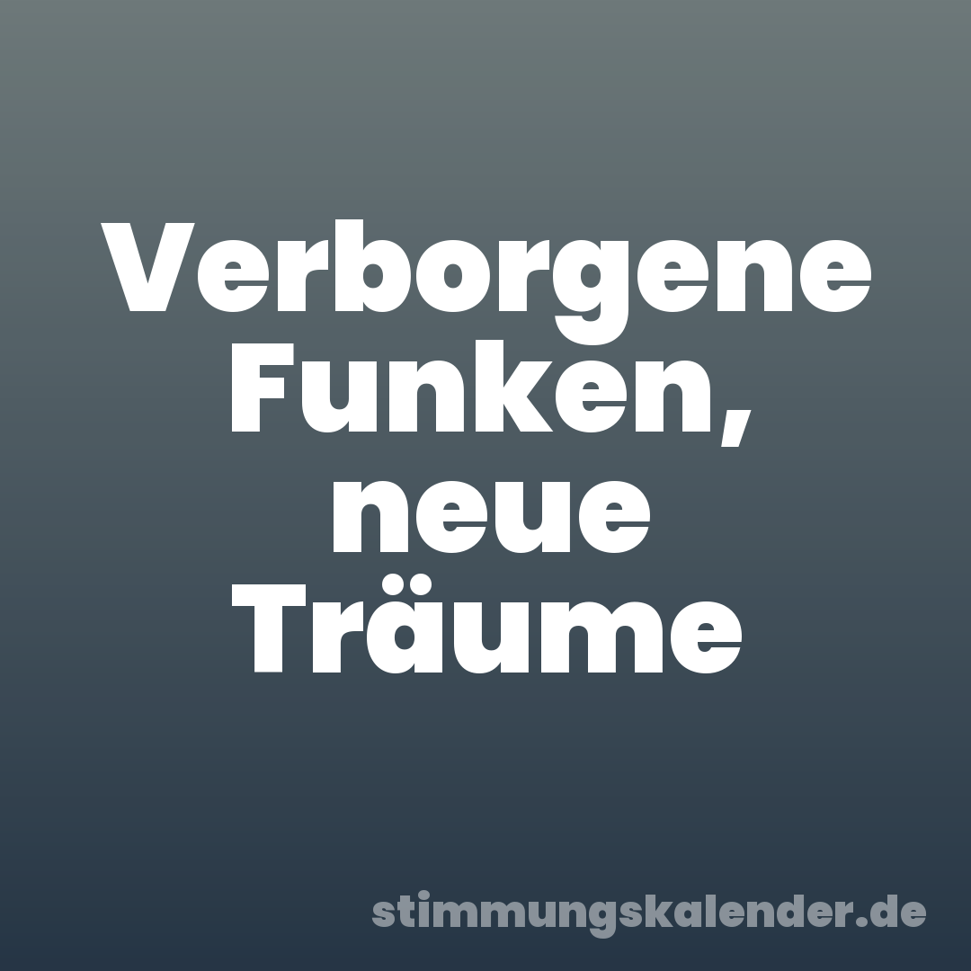 Verborgene Funken, neue Träume