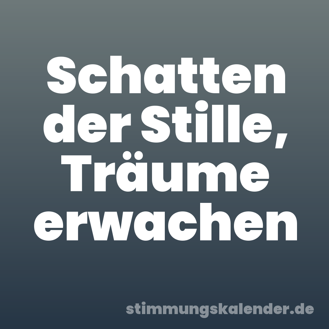 Schatten der Stille, Träume erwachen