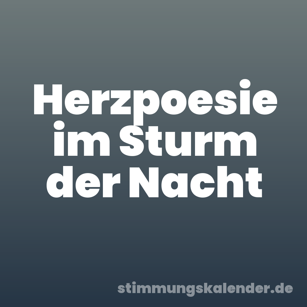 Herzpoesie im Sturm der Nacht