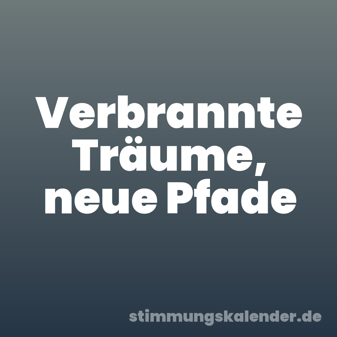 Verbrannte Träume, neue Pfade