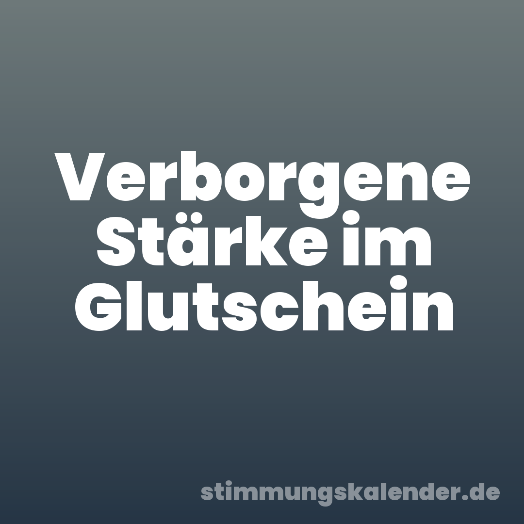 Verborgene Stärke im Glutschein