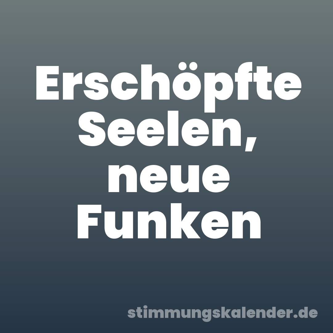 Erschöpfte Seelen, neue Funken