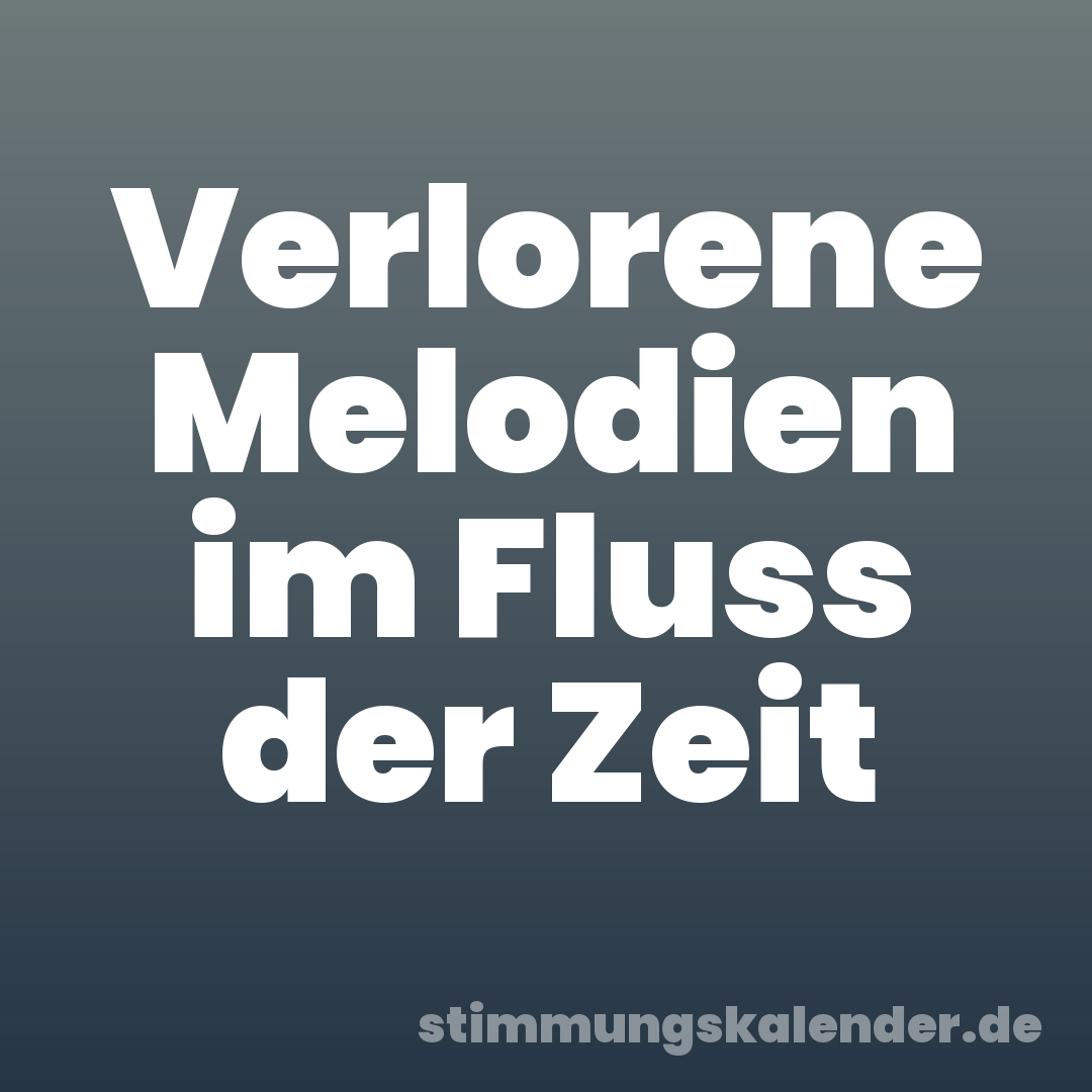 Verlorene Melodien im Fluss der Zeit