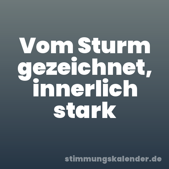 Vom Sturm gezeichnet, innerlich stark