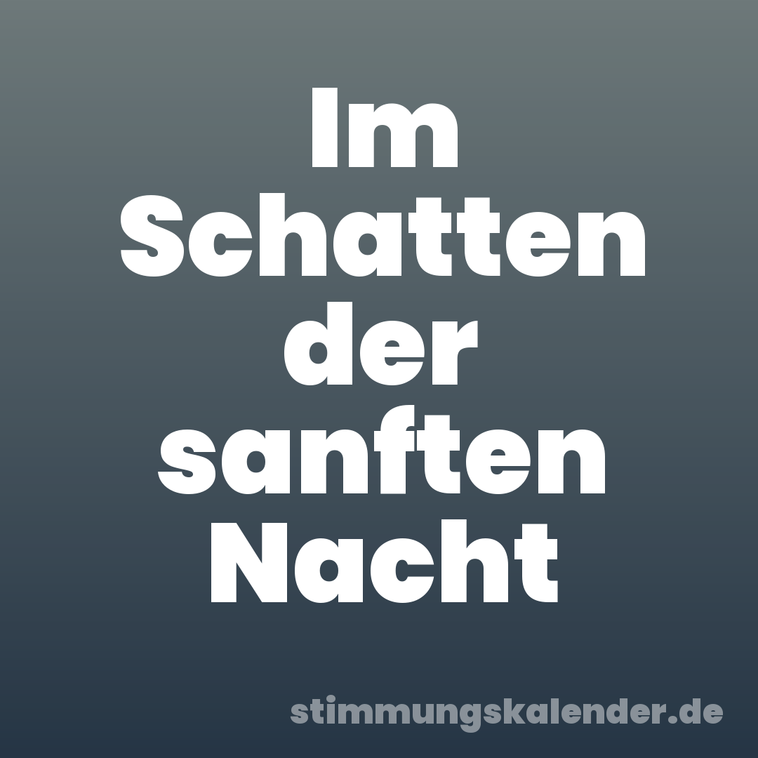 Im Schatten der sanften Nacht