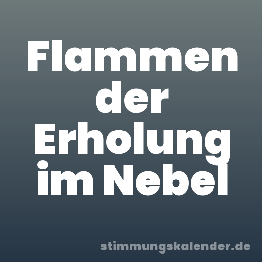 Flammen der Erholung im Nebel