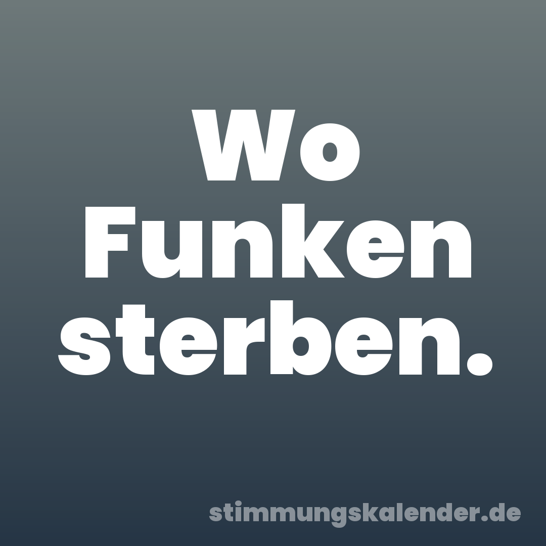Wo Funken sterben.