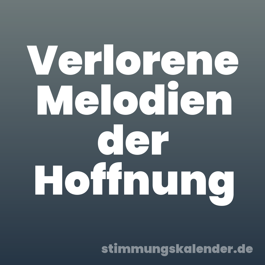 Verlorene Melodien der Hoffnung